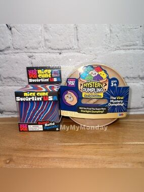 NeeDoh Nice Cube Swirl USA Squishy & RMS Crazy Fun Mystery Dumpling Squishy Bun